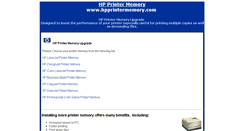 Desktop Screenshot of hpprintermemory.com